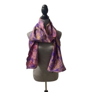 US Crafted Silk & Felted Wool Scarf